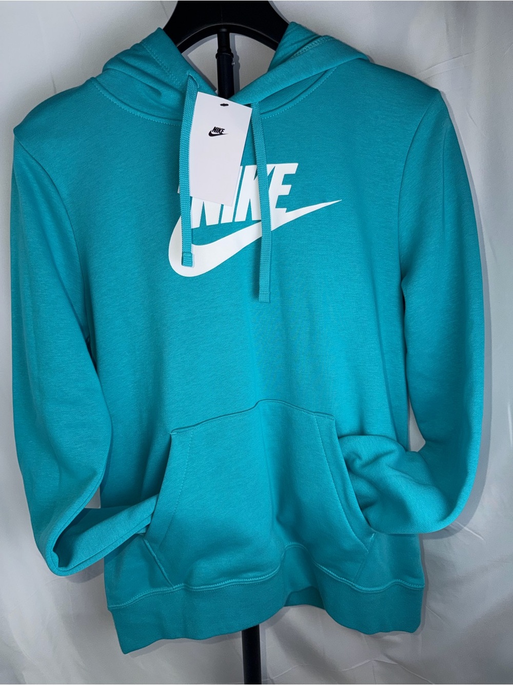 Nike Women’s Teal Turquoise Fleece Pullover Hoodie Sweatshirt Size S NWT